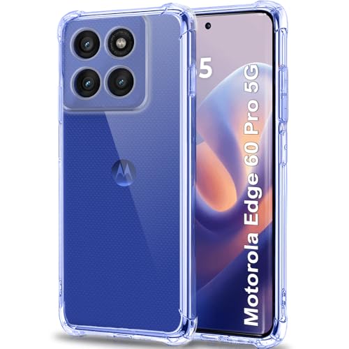 Image of TheGiftKart Crystal Clear Back Cover Case for Motorola Moto Edge 60 Pro 5G | Shockproof Soft TPU Case | Cushioned Edges for Ultimate Protection Back Cover Case (TPU, Transparent)