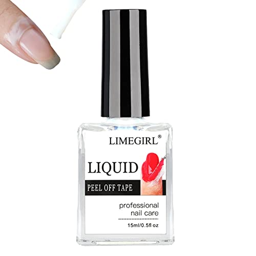 PEKMAR Látex Líquido, Esmalte de Uñas 15 ml, Protector de Cutículas y Capa Base para Gel, Pelar y Proteger la Piel