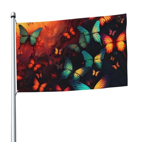 Bannière décorative papillon grand format drapeau extérieur robuste