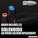 SUNCORE - Pair of Air Ride Suspension Air Springs Solenoids Valves Direct Replacement for 1989-2011 Lincoln Town Car