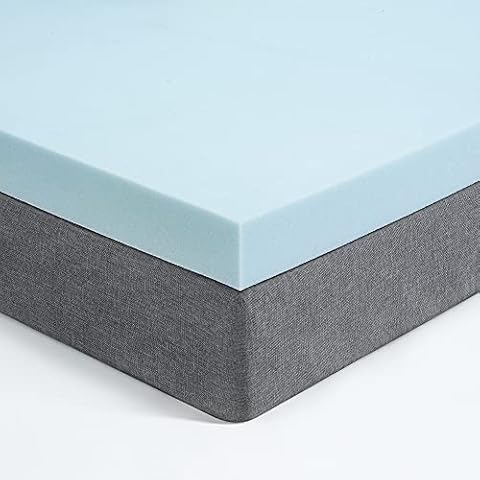 RECCI Memory Foam Mattress Topper Small Double, Pressure Relief Mattress Topper for Back Pain, Gel Infused Foam Mattress Topper, Cooling Mattress Topper, CertiPUR-EU (Small Double Size-120x190x5cm) Cover