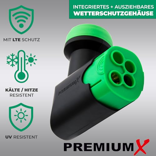 Miniatura 3 de Premiumx Gdqs Quad Lnb Digital Full Hdtv 0,1 Lmb 4 Participantes 4 Compartimento Directamente Quattro Switch 4 K