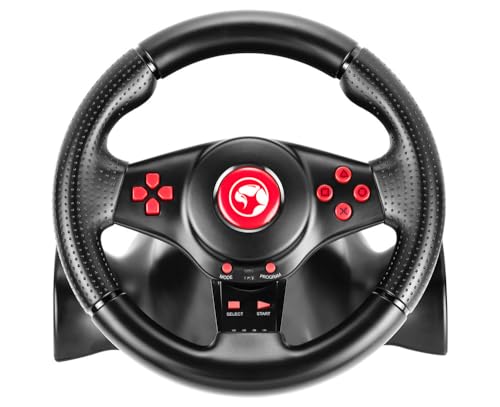 MARVO Volante de carreras con cable USB GT-903 para PS4, PS3, Xbox One, Xbox 360, Switch, Android, PC