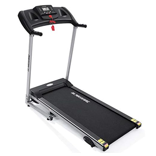 MaxKare Electric Treadmill Foldable 17" Wide Running Machine 3 Levels Manual Incline 1.5 HP Power 12 Preset Program Easy Assembly Max Speed 7.5MPH with Large Display & Cup Holder for Home Use