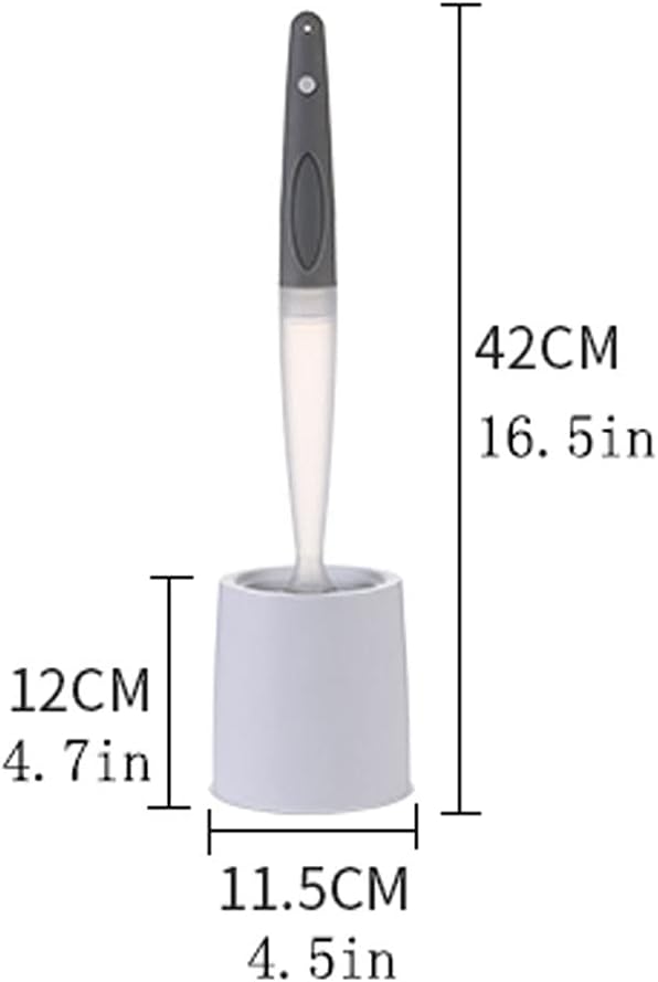 Toilet Brush Holder Wall-Mounted Silicone Toilet Brush with Base Bracket Toilet Brush Multifunctional Toilet Brush Household Bathroom Toilet Brush Cleaning Kit Toilet Brush Holders(A)