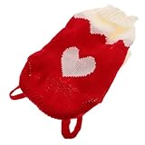 healvian 小型犬と猫用ニットセーター マルチカラー首輪付き 柔らかいペット用ニットウェア 洗濯機対応 冬の防寒服