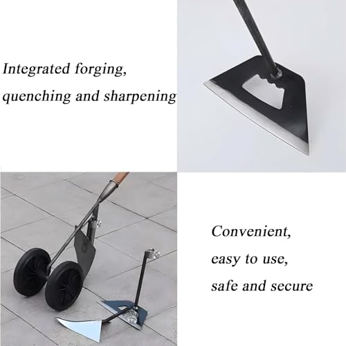 3-in-1 Double-Wheel Power Push Hoe Plough, Weeding and loosening Soil clearing Tools, Gardening Tool Set for Digging Weeding Planting and Gardening Tools - Image 4