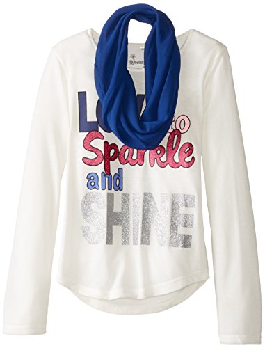 Dream Star Big Girls' Love, Sparkle, Shine Long Sleeve Tee