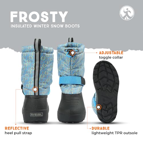 Image of Northside Frosty Insulated Winter Snow Boots for Girls and Boys with Rugged, Water Resistant Nylon Upper, Quick-Drying Lining, Removable EVA Insole, and Durable TPR Outsole