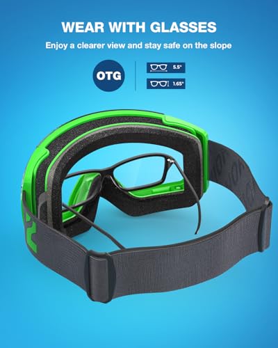 ZIONOR X4 Ski Goggles Magnetic Lens - Snowboard Goggles for Men Women Adult - Snow Goggles Anti-fog UV Protection - Thumbnail 5