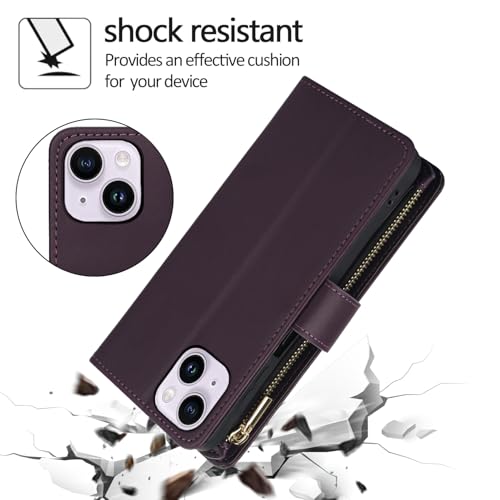Coque iPhone 14 Plus zippée Asuwish pour ne plus perdre vos cartes