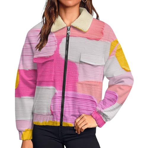 Veste polaire femme chaude pour un hiver stylé en sweatshirt rose blush