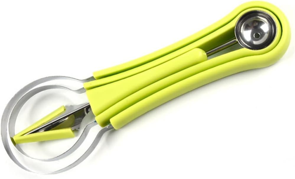 4 in 1 Watermelon Spoon Fruit Carving Knife Fruit Slicer Plate Fruit Digging Pulp Separator Kitchen Gadget Accessories (Color : B, Size : 22 * 6.8CM)