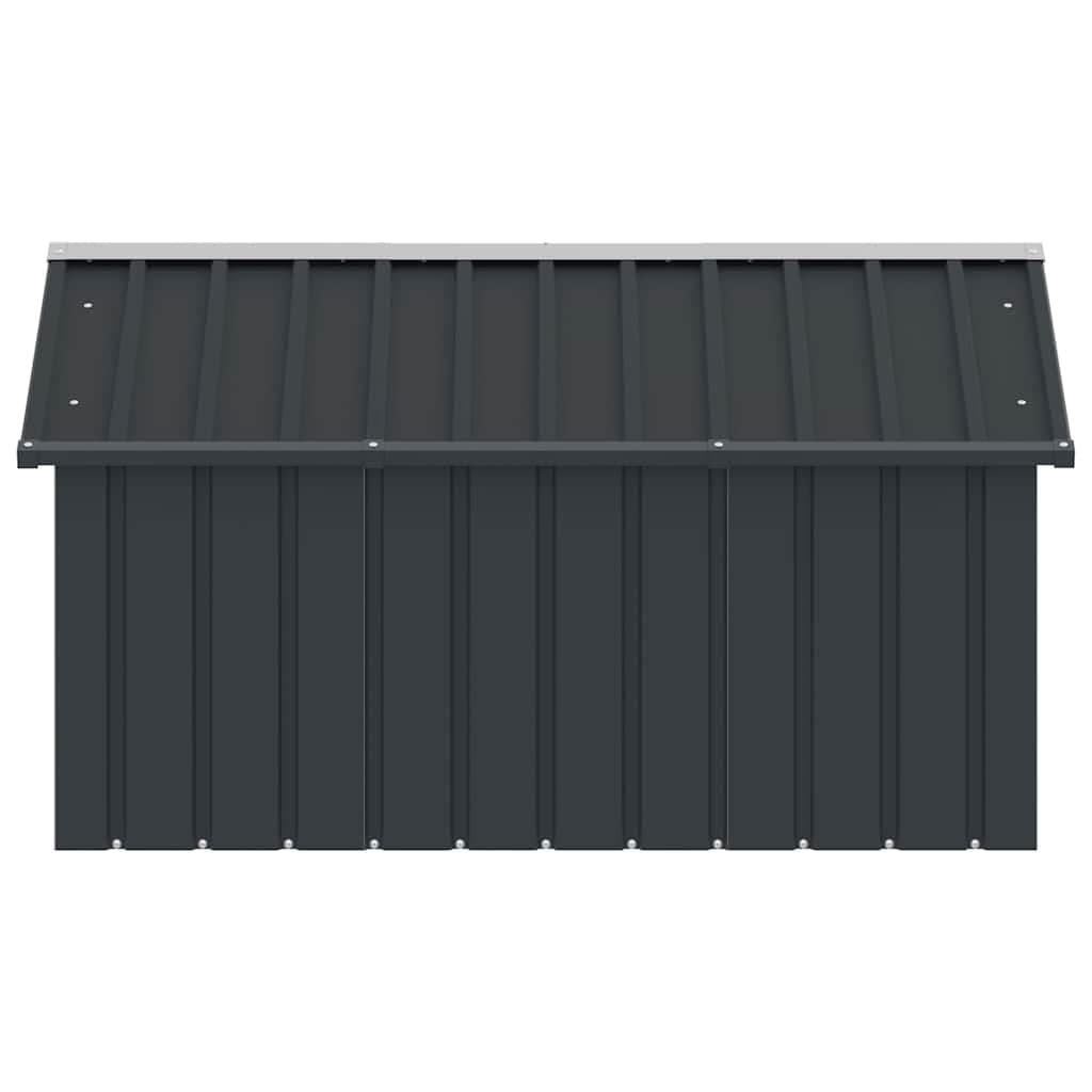 Niche pour Chien Extérieur Métal, Chenil d'extérieur Enclos Cage pour Chien Anthracite 116,5x153x81,5 cm Acier galvanisé