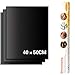 jadeseal 3 Stück 40 x 50 cm Schwarz BBQ Grillmatte Backpapier,Wiederverwendbare Backmatten,antihaftbeschichtet für Holzkohlegrill, elektronischen Grill, Backofen