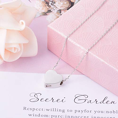Jinlou 925 Sterling Silver Hold Loved Ones Heart Urn Necklace Pendant for Ashes Memorial Cremation Jewelry4