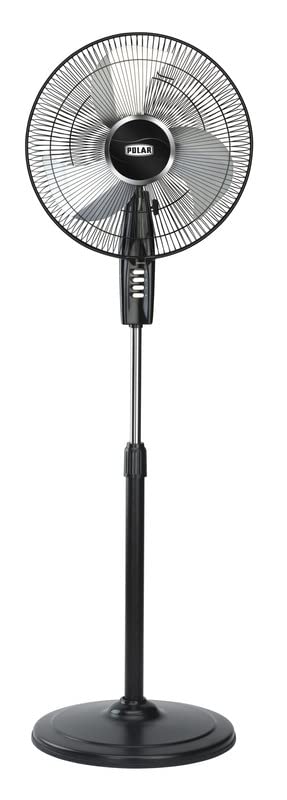 POLAR Fanny Black Pedestal Fan - Black and Silver | 400MM Classic Style Aluminium Blades For Powerful Airflow | Indoor and Outdoor Standing Fan | Ideal For Home, Office, Living Rooms and Kitchen-image-32