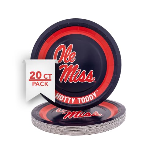 Desert Cactus Ole Miss Rebels 20 count 9" Paper Plates (A)