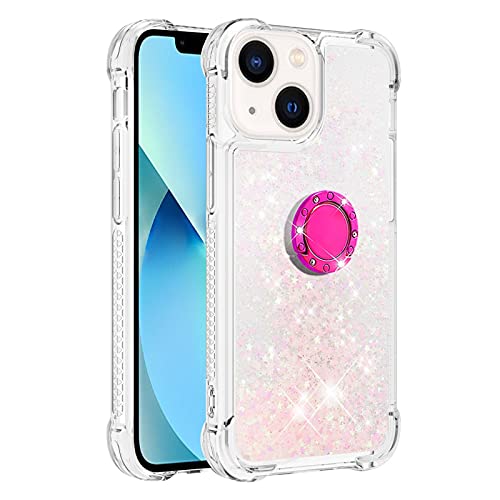Transparent Liquid Case for Galaxy A01 Core Ring Holder, Silicone Phone Case Glitter Floating Liquid Cover Slim Bumper Case Sparkly Back Case Resistant Hard Compatible with Samsung Galaxy A01 Core