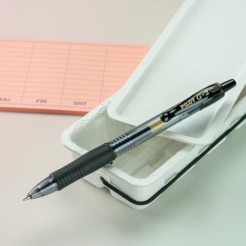 Pilot G2 Premium Refillable & Retractable Rolling Ball Gel Pens, Bold Point, Bold Gel Pens, 1.0 mm, Black Ink, 2-Pack - Image 6