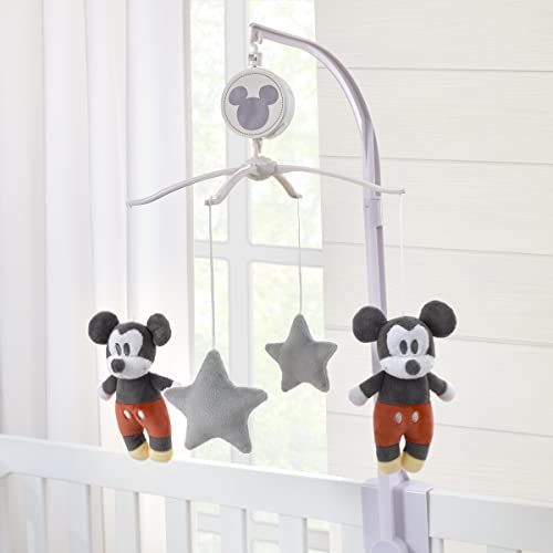 Disney Mighty Mickey Mouse And Grey Stars Plush Musical Mobile #TOP1