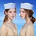 Ubauta White Sailor Hat Costume: US Navy Hats for Parties Halloween and Weddings 22.5