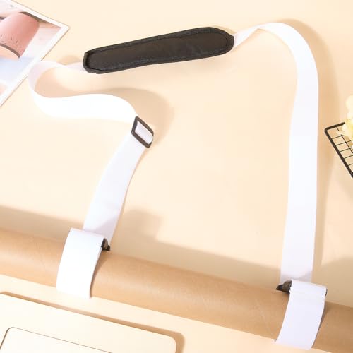 Image of GORGECRAFT Beach Chair Carrying Strap White Folding Chair Backpack Anti-Slip Shoulder 100 to 189cm Adjustable Replacement Convenient Straps for Outdoor Picnics Beaches Camping Outdoor Fishing
