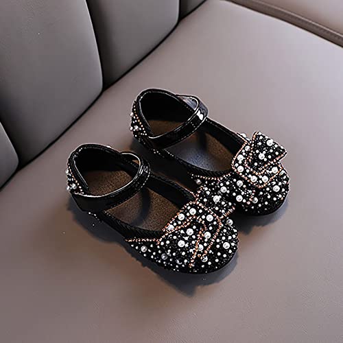Mary Jane Shoes for Girls Kids Toddler Sequin Pearls Ballerina Flat with Strap Wedding Dance Party School Dress Shoes2