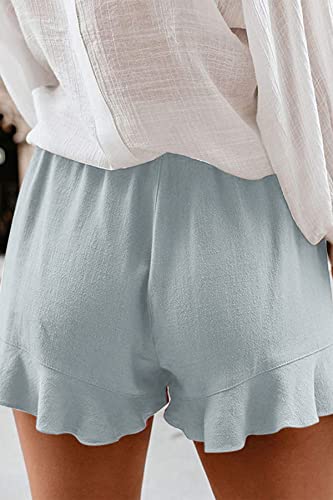 Neyouqe Teen Girl Clothes Aesthetic Trendy Pants For Teen Girls Trendy Ruffle Shorts Women Short Junior Outfit Ideas Women Shorts With Pockets For Women Skirts Aesthetic Clothes Overalls Shorts Gray M #TOP4