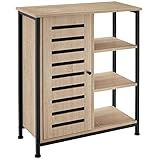 DIE MISCHUNGS MACHT’S: Warmes Holz und kalter Stahl sind die bestimmenden Gegensätze dieses charakterstarken Sideboards von tectake.