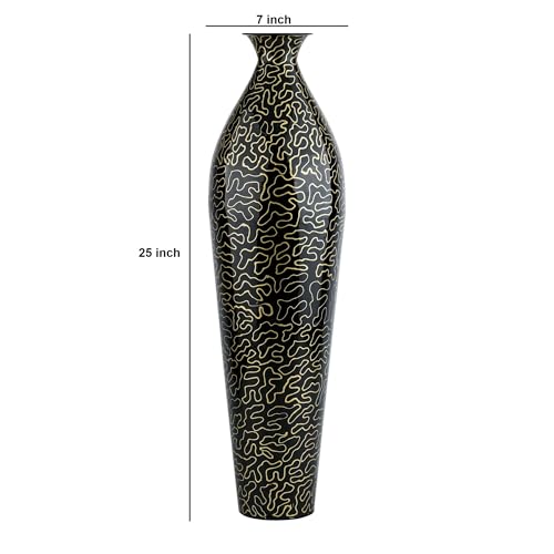 Image of 24 inches Metal Flower Vase for Home Decor Office Living Room Corner Decoration