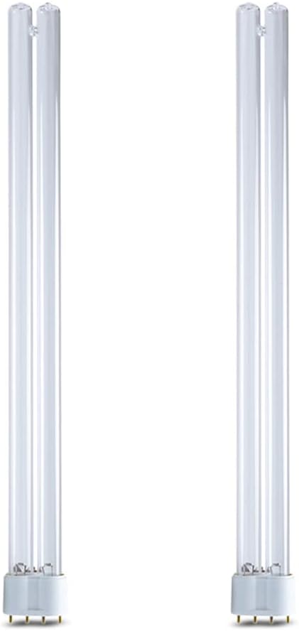 lumenivo 36W UV Light Bulb T4 Fluorescent PL-L Germicidal Lamp for Air Purifier and Water Treatment Units - UVC Lamp with 2G11 Base - 16.5 Overall Length - 2 Pack
