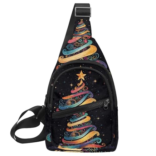 Bolso cruzado Christmas Tree para tus viajes, rutas en bicicleta y el trabajo diario