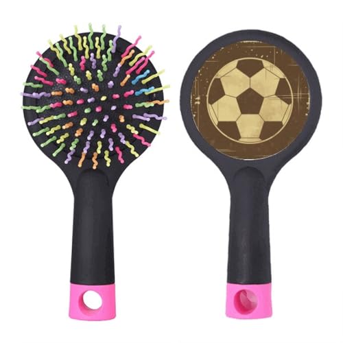 Brosse démêlant base coussin football sport noir pour éliminer les nœuds