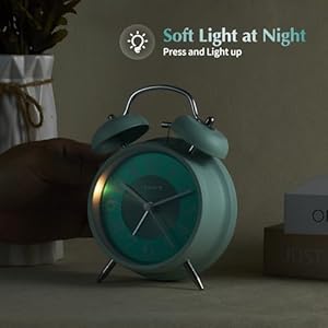 4loudalarmtwinbellalarmclocknightlightdeskclocktablealarmclockbedroomalarmclockgreenery Urban Country Home Decor 4 loud alarm twin bell alarm clock night light desk clock table alarm clock bedroom alarm clockgreenery urban country home decor