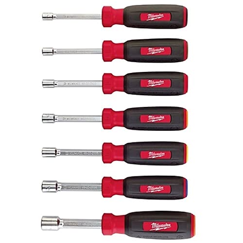 Mfwnyvn For Milwaukee Tool 48-22-2517 7 Pc Magnetic Hollowcore Metric Nut Driver Set #TOP2