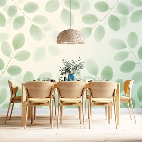 Papier peint intissé forêt 500 cm x mural beige et vert