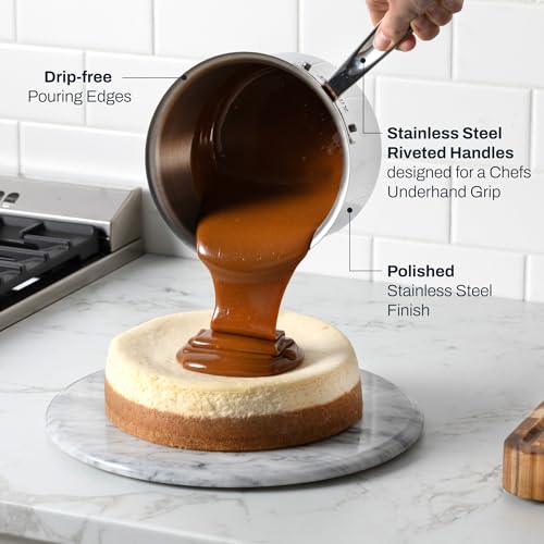 Image of All-Clad D3 Stainless Steel 2 Quart Sauce Pan With Lid- Made in the USA- The Original Bonded Professional Cookware- Oven Safe & Induction Compatible