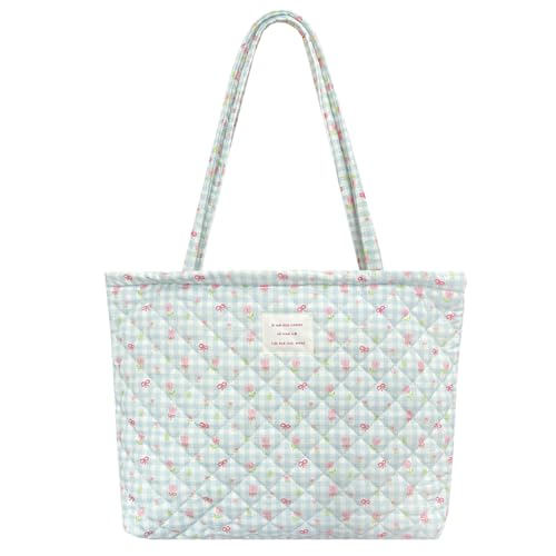 Image of Sunwel Fashion Top Zipper Floral Quilted Bag Small Tote Bag for Women