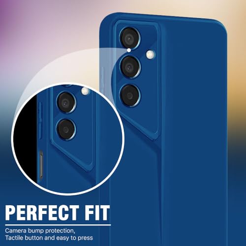 Image of WOW IMAGINE Back Cover for Samsung Galaxy M15 5G Prime Edition | M15 5G | F15 5G | Blade Series Thin Case with Lightweight Design | Camera Protection | Soft Matte Silicone Flexible Mobile Case - Blue