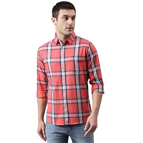 Image of Dennis Lingo Men's Checkered Slim Fit Cotton Casual Shirt