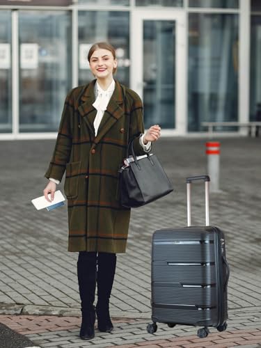 Image of Ligo 75 Cm Large Lightweight 8 Wheel Trolley Bag with Anti-Theft Zip | Premium Travel Luggage for Men & Women.