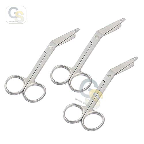 G.S Lister Bandage Scissors 3 Pcs Set Made of High Grade Surgi Stainless Steel Size 5.5