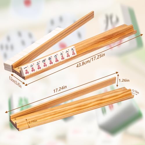Set de 4 soportes de mahjong con empujadores magnéticos miniatura 3
