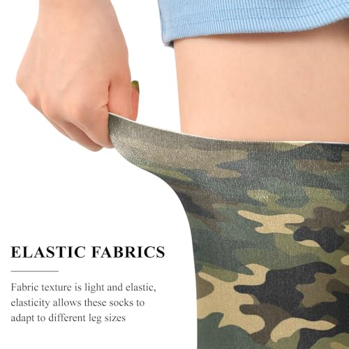 Military Camouflage Thigh High Socks Knee High Socks for Women Thigh Highs Stockings Leg Warmers Long Socks Fashion Over the Knee Socks for Outdoor Sports Women Travel Daily Wear4
