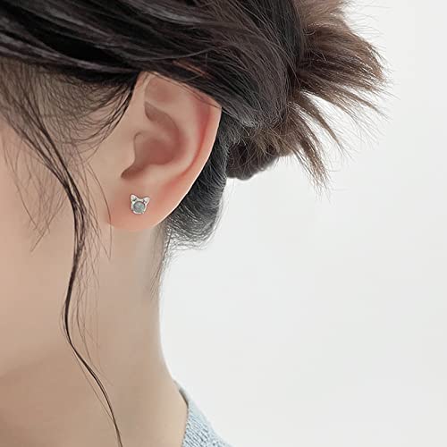 BG&WLing Cat Stud Earrings Sterling Silver Hypoallergenic Tiny Stud Earrings Cute Animal Earring Studs for Women3