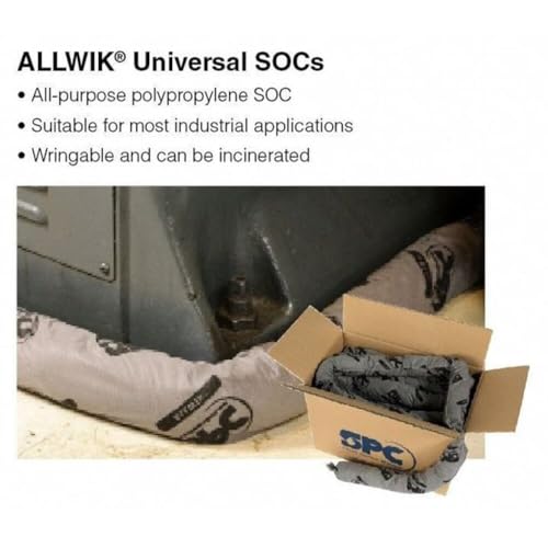 Image of Brady AW430 3 inch inch x 4' Multi-Purpose Spill Containment Absorbent Soc - 30 ct inch, gray