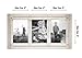 Americanflat Hinged 4x6 Triple Picture Frame with 3 Photo Openings and Polished Glass - Distressed Wood Collage Picture Frames for Tabletop and Wall Display - Hampton Collection - Aspen White
