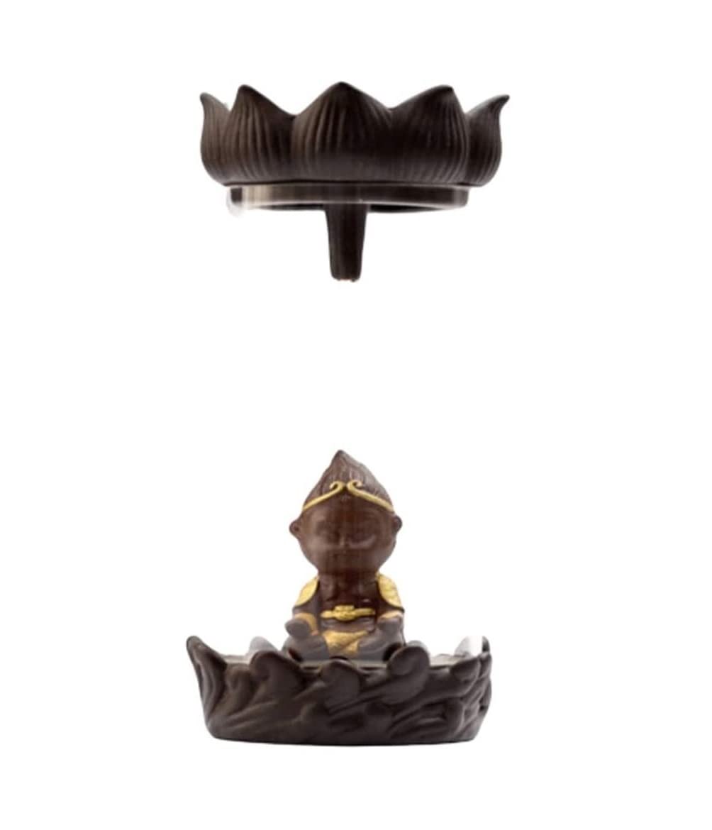 Porta Incenso Portaincenso Bruciatore Di Incenso A Riflusso Di Moda Coperchio Trasparente Artigianato In Ceramica Ornamenti Per La Casa Del Tè Bella Decorazione Per La Casa Bruciatore Incenso Per Deco
