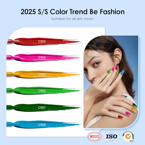 Set de 6 Colores Gel para Uñas Kit No Tóxico miniatura 3